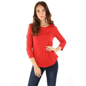 Tommy Hilfiger dámské červené tričko Soft - S (602)